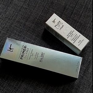 IT Cosmetics set: oil-free primer + lipstick